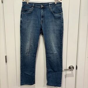 Aviator Mens Straight Fit Jeans Medium Indigo Blue M1220STR USA Made 34x32